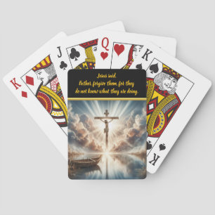 Jesus tjallande över fortfarande reflekterande Vat Casinokort