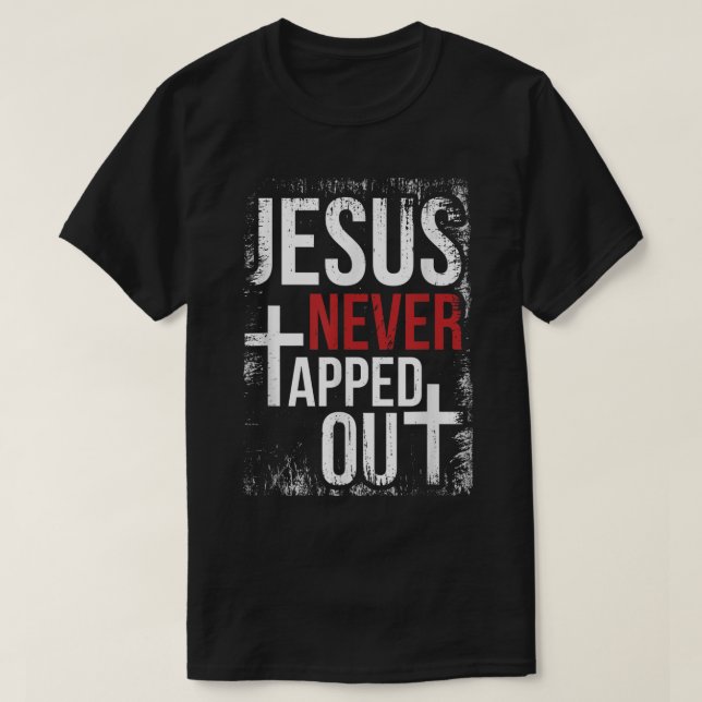 Jesus tog aldrig ut Christian Wrestling Faith C T Shirt (Design framsida)
