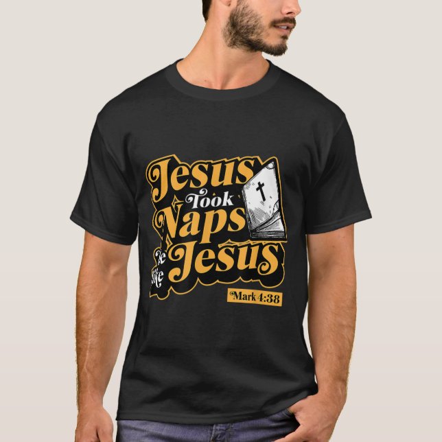Jesus tog kranar som Jesus 4 38, underbart bibl T Shirt (Framsida)