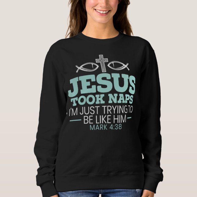 Jesus tog Naps Religiösa Pastor Bible Scripture C T Shirt (Framsida)