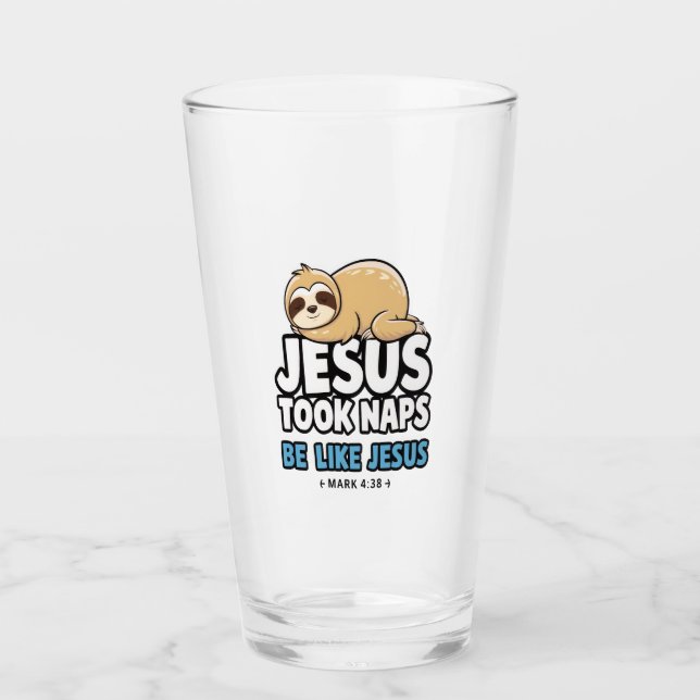 Jesus tog tupplurar, rolig sengångare glaskopp (Framsida)