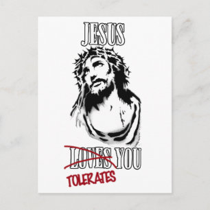 Jesus tolererar dig vykort