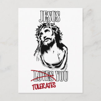 Jesus tolererar dig vykort