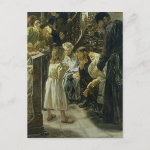 Jesus tolv år gammal i templet, 1879 vykort