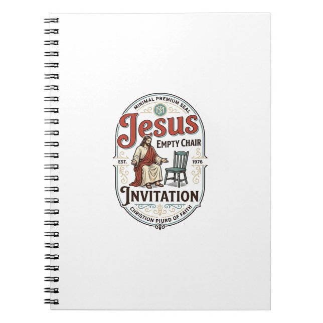 Jesus tom stol Invitation Jesus tom stol Inv Anteckningsbok (Framsidan)