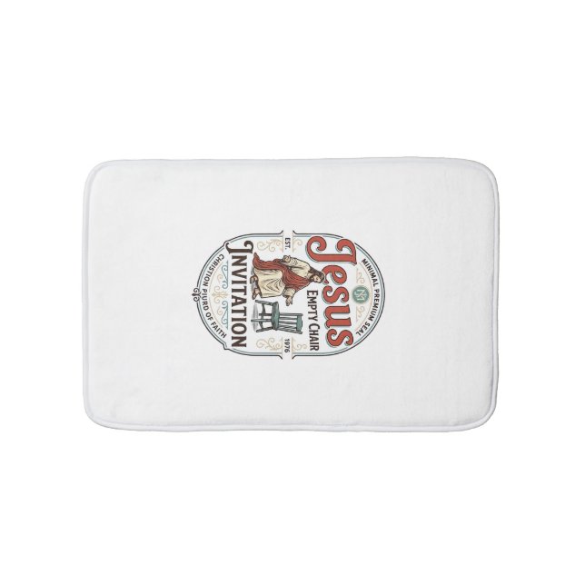 Jesus tom stol Invitation Jesus tom stol Inv Badrumsmatta (Framsidan)