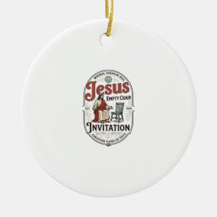 Jesus tom stol Invitation Jesus tom stol Inv Julgransprydnad Keramik