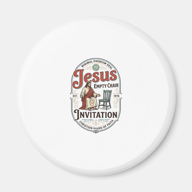 Jesus tom stol Invitation Jesus tom stol Inv Magnet (Framsidan)