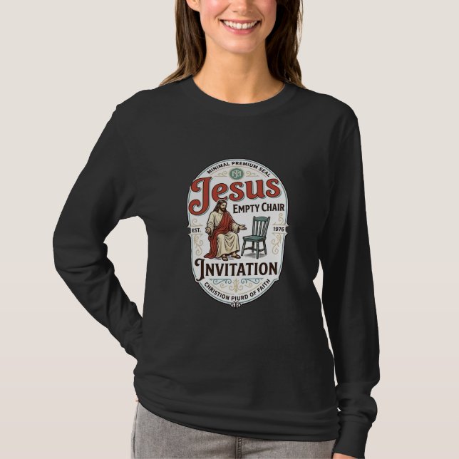 Jesus tom stol Invitation Jesus tom stol Inv T Shirt (Framsida)