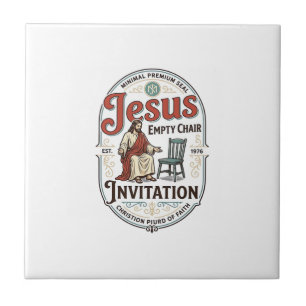 Jesus tom stolps inbjudan Jesus tom stolps inbjuda Kakelplatta
