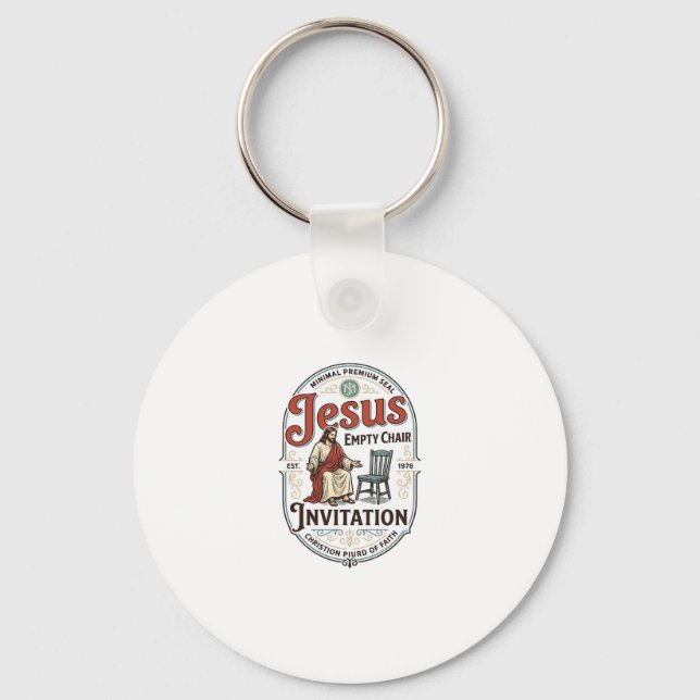 Jesus tom stolps inbjudan Jesus tom stolps inbjuda Nyckelring (Framsida)