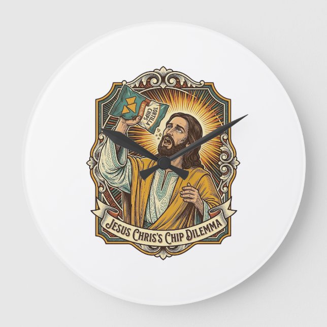 Jesus Tomt Nachochips Påse Berusad Munkies Fest Stor Klocka (Framsida)
