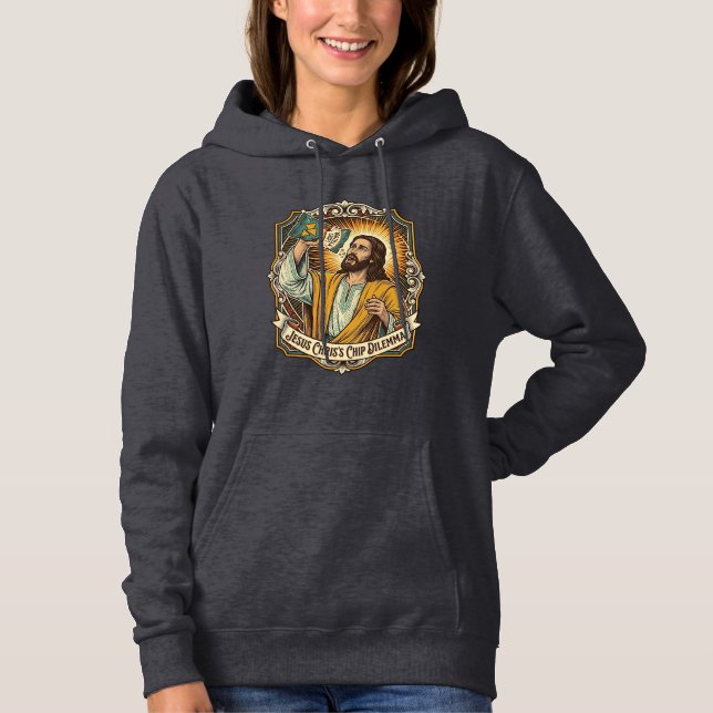 Jesus Tomt Nachochips Påse Berusad Munkies Party T Shirt (Framsida)