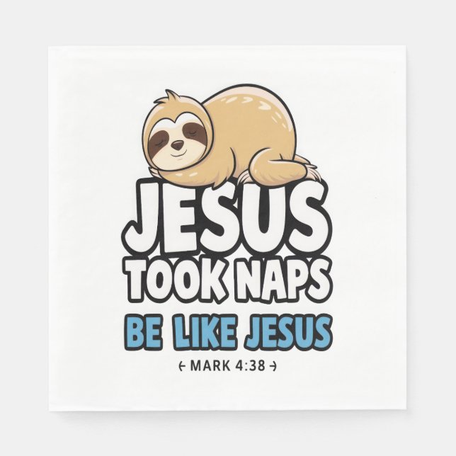 Jesus Took Naps, underbart Sloth Pappersservett (Framsidan)