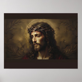 Jesus törnekrona Affisch – Kristus Porträtt