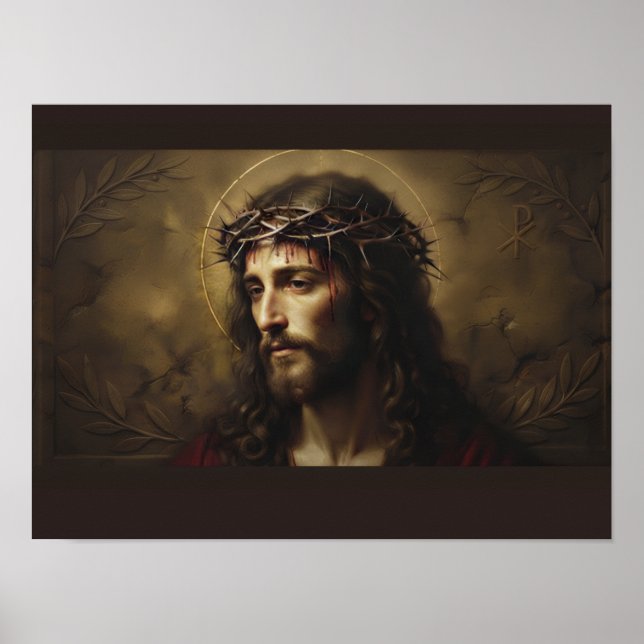 Jesus törnekrona Affisch – Kristus Porträtt (Framsidan)