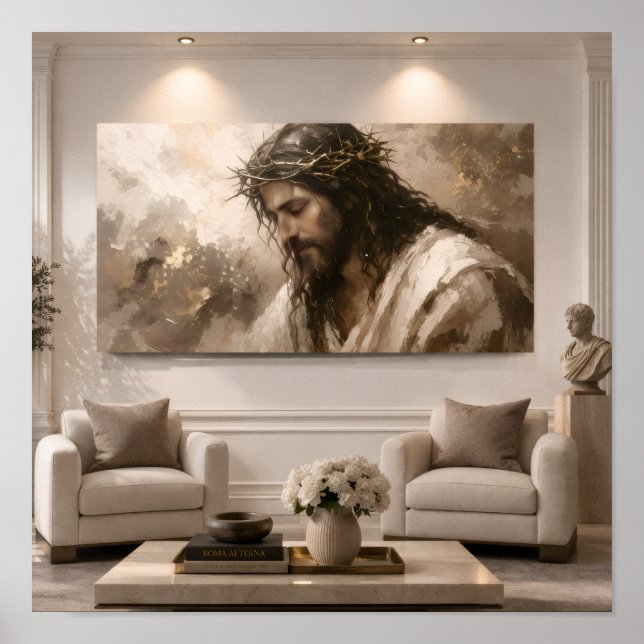 Jesus törnekrona väggkonst | Kristi lidande (Framsidan)