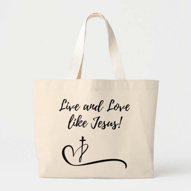 Jesus Tote Jumbo Tygkasse (Framsidan)