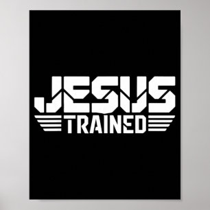Jesus Tränade Gud Familj Wrestling Kristen Poster