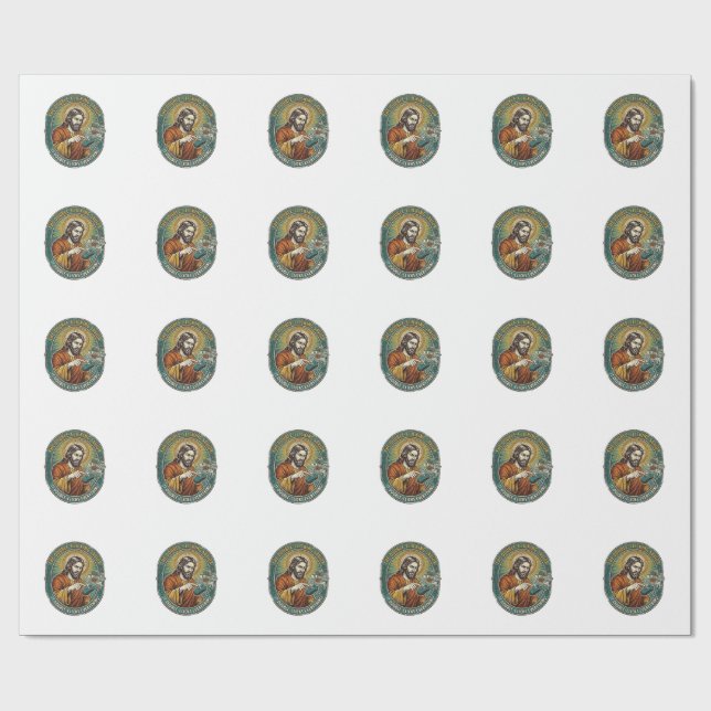 Jesus trasig dubbelklickande mus IT kontor teknik  Presentpapper (Platt)