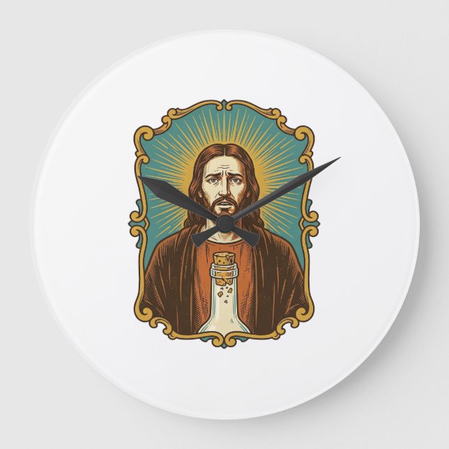 Jesus trasig vinpropp fast i flaska Sommelier Del Stor Klocka (Framsida)