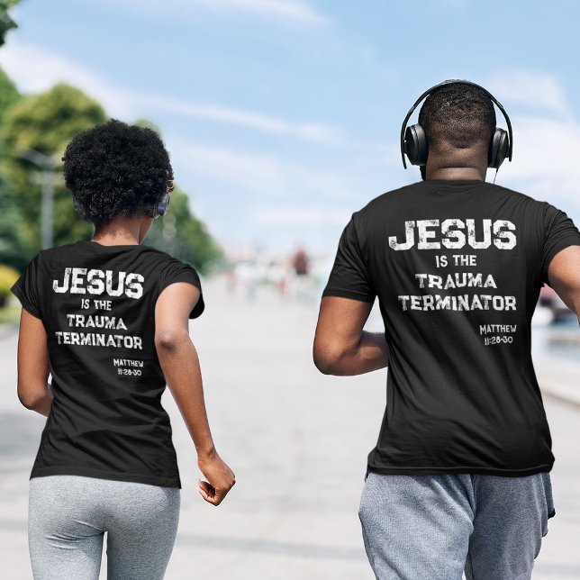 Jesus Trauma Terminator Cross Bibel Grunge T Shirt (Skapare uppladdad)