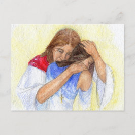 "Jesus tröstar oss." vykort