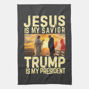 Jesus Trump - Jesus är min Herre Frälsare Kökshandduk