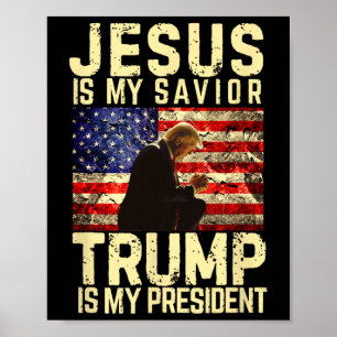 Jesus Trump T-shirt - Jesus Är Min Herre Frälsare Poster