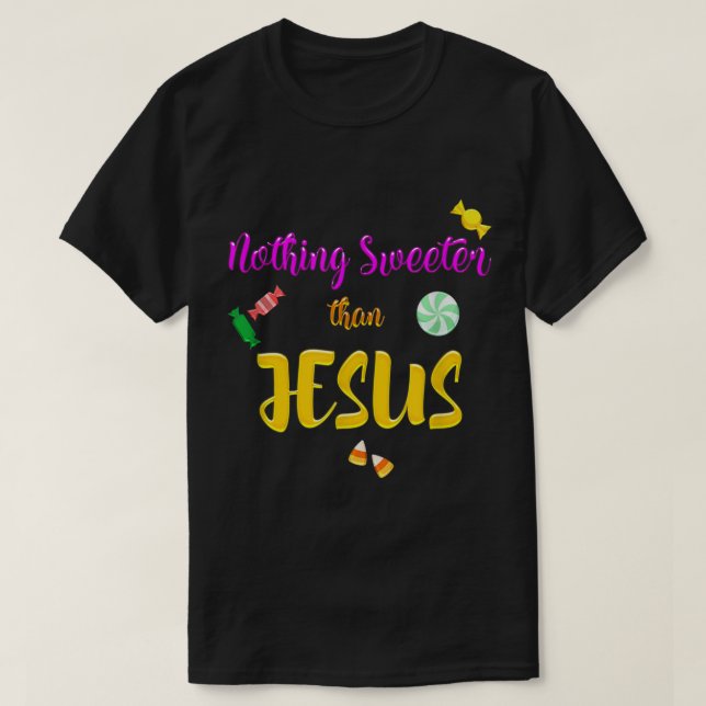 Jesus Trunk eller Treat Candy Christian Halloween T Shirt (Design framsida)