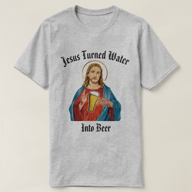 JESUS TURNED VATTEN TILL ÖR T SHIRT (Design framsida)