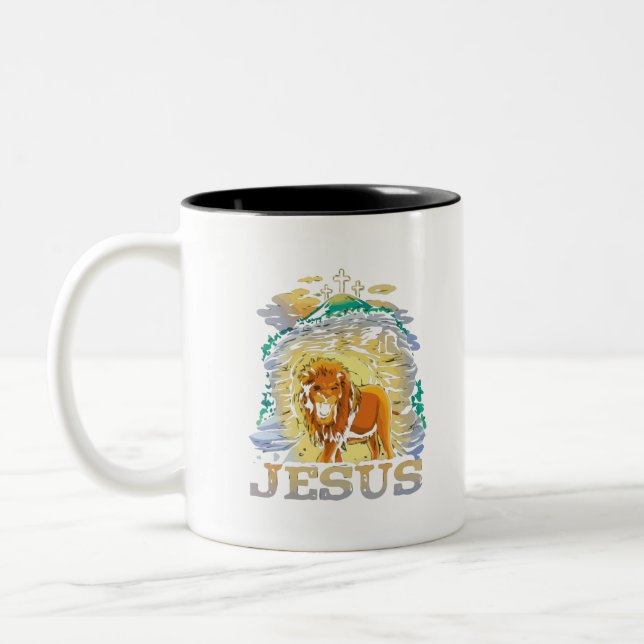 Jesus Två-Tonad Mugg (Vänster)