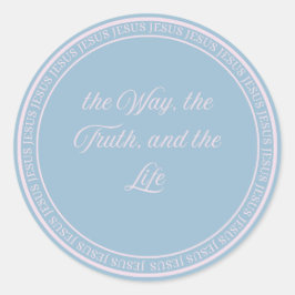 Jesus - Tvätta stora förseglingar Runt Klistermärke