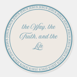 Jesus - Tvätta stora förseglingar Runt Klistermärke