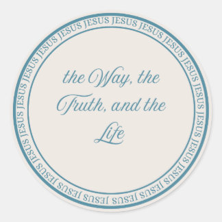 Jesus - Tvätta stora förseglingar Runt Klistermärke