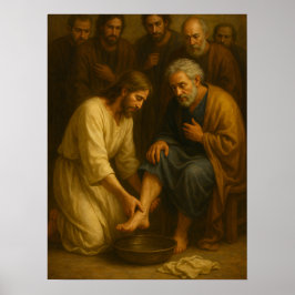 Jesus tvättar lärjungarnas fötter™ LDS konstaffisc Poster