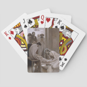 Jesus Tvättar maten för sina lärlingar Casinokort