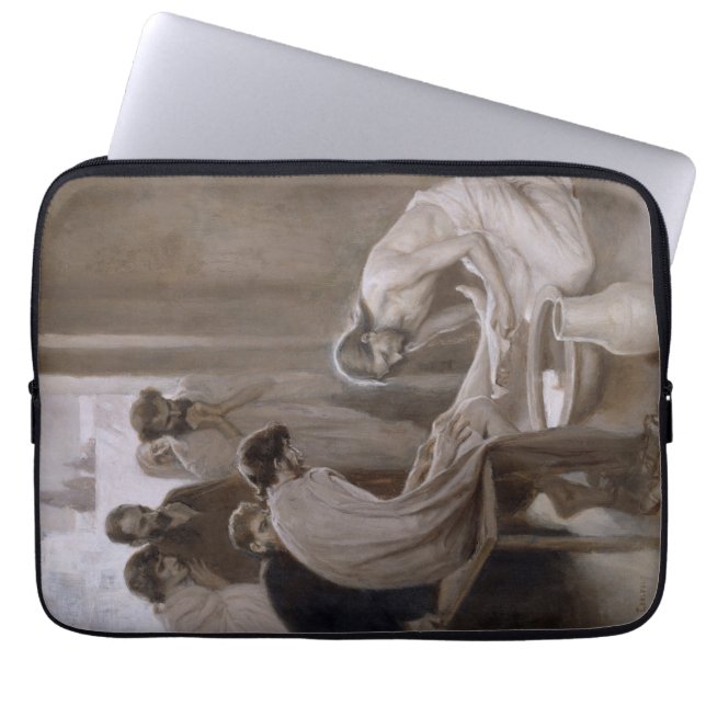 Jesus Tvättar maten för sina lärlingar Laptop Fodral (Framsidan)