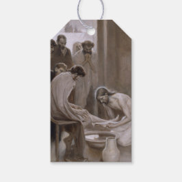 Jesus Tvättar maten för sina lärlingar Presentetikett