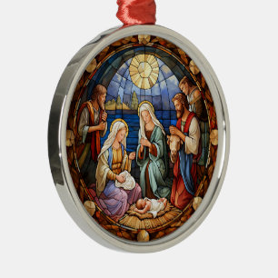 Jesus tvättar Petrus fötter, Julgransprydnad Metall
