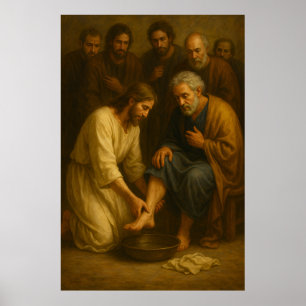 Jesus Tvättar Poster om Disciples' Feet™ LDS Art