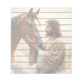 Jesus Tvinga en häst i himlen Anteckningsblock