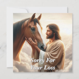 Jesus Tvinga en häst i himlen Julkort