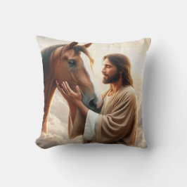 Jesus Tvinga en häst i himlen Kudde