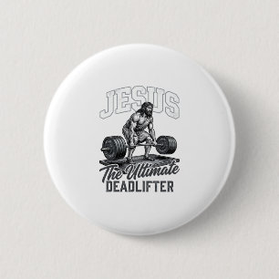 Jesus Ultimata dödlägeshissen Vintage Vector Tröja Knapp