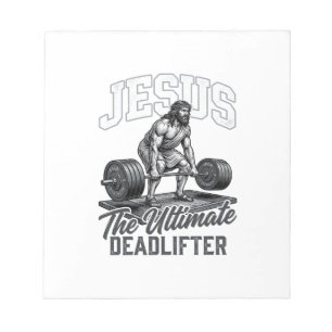 Jesus Ultimata dödlägeshöjare Vintage Vector Tröja Anteckningsblock