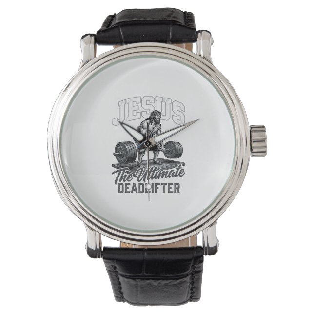 Jesus Ultimata dödlägeshöjare Vintage Vector Tröja Armbandsur (Framsida)
