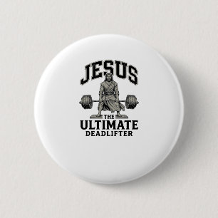 Jesus Ultimata Stånglyftare Vintage Gym Tröja Desi Knapp