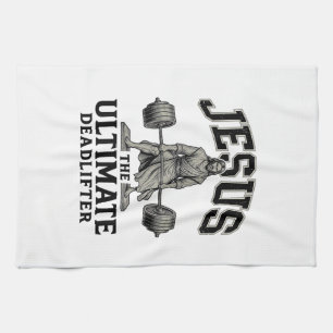 Jesus Ultimata Stånglyftare Vintage Gym Tröja Desi Kökshandduk