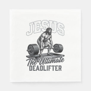 Jesus Ultimata Stånglyftare Vintage Vector Tröja D Pappersservett